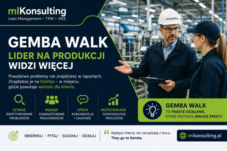 Gemba Walk – lider na produkcji identyfikuje problemy i wspiera doskonalenie procesów